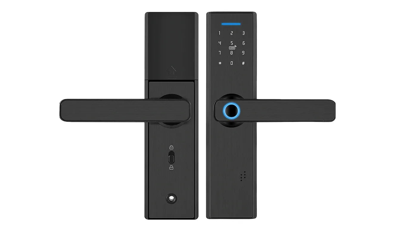 Cerradura Inteligente Bluetooth con Huella Biométrica y App Tuya – Para Puertas de Madera