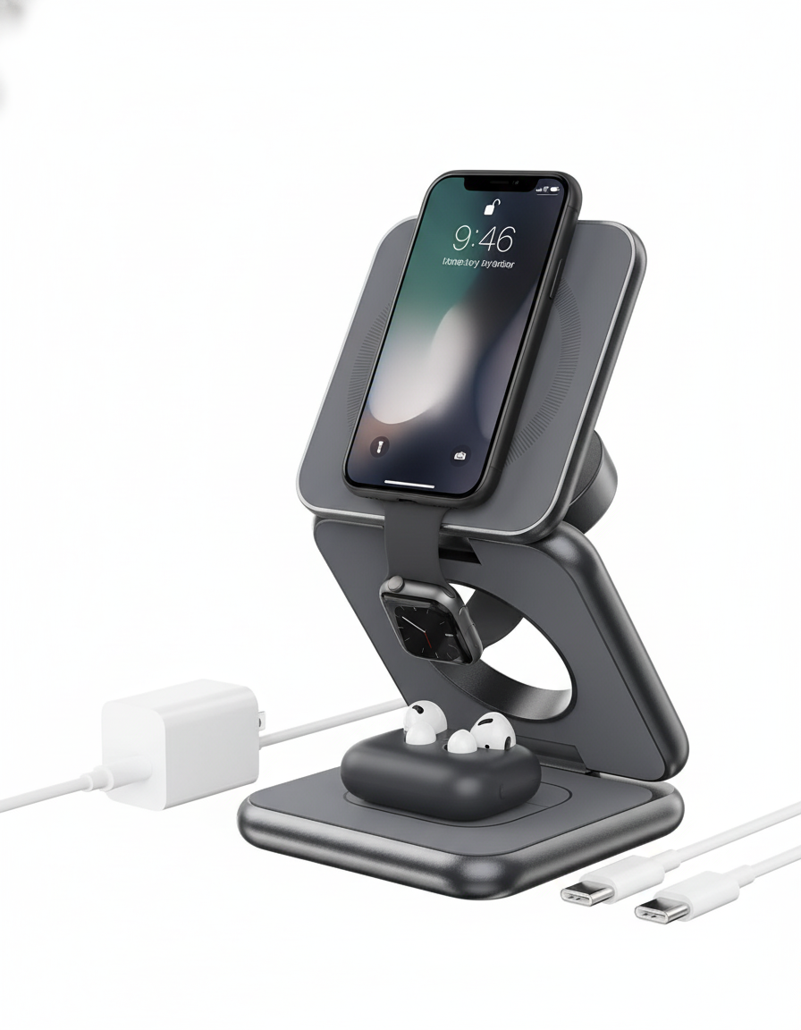 Cargador 3 en 1 - Foto de estudio